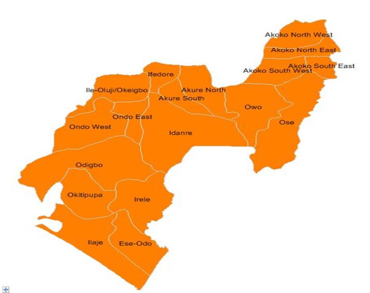 Ondo State Map