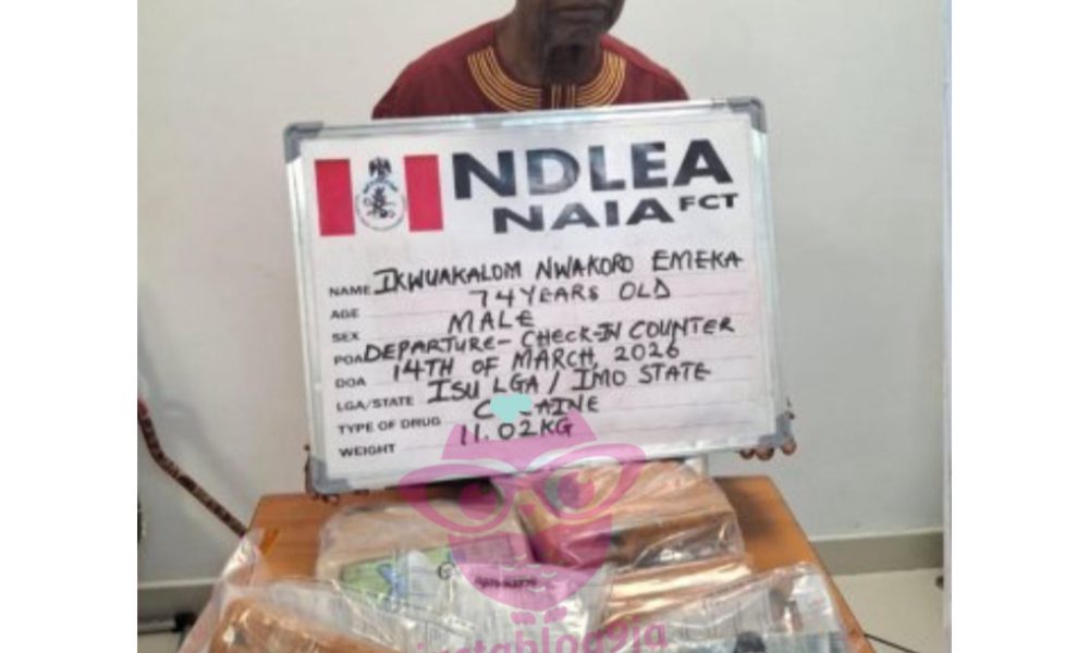 Arrested with 11kg of cocaine