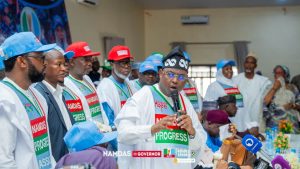 Dr. Namdas flanked by Stakeholders 