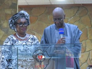 Barr. Boss Mustapha the celebrant and his wife 