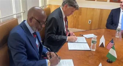 Minister of Solid Minerals Development, Dele Alake, and the US Deputy Secretary of State, Christopher Landau